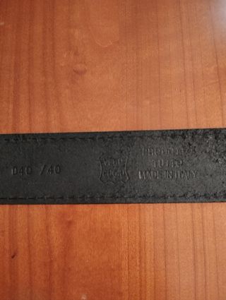 Cintura Camomilla nera vero cuoio 