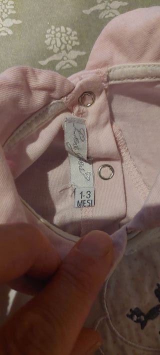 Tutina bimba rosa con coniglietto