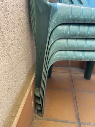 sillas de exterior y mesa desmontable patas mesa
