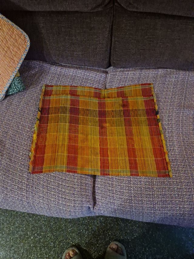 Manteles individuales de bambú y tela