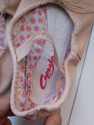 Bailarinas de ballet beige y rosa talla 35
