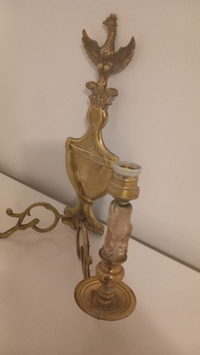 Aplique de pared antiguo con ave