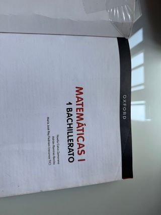 Matemáticas I 1º Bachillerato. Libro Oxford 
