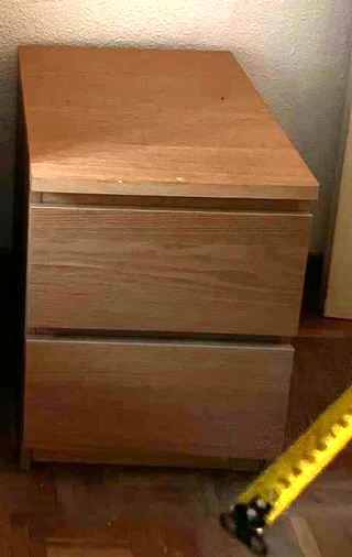 Mesilla Malm 2 cajones madera