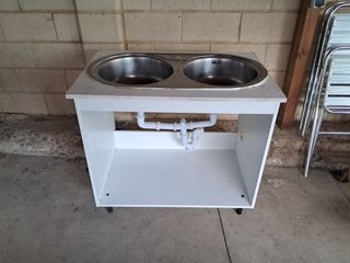 Mueble de lavabo doble cocina con estructura