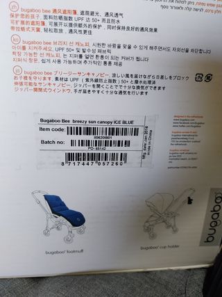 Capota Bugaboo Bee Ice Blue