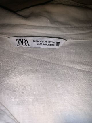 Camisa Blanca Zara Manga Corta