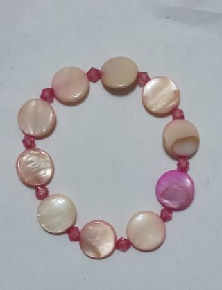 Pulsera de piedras rosas