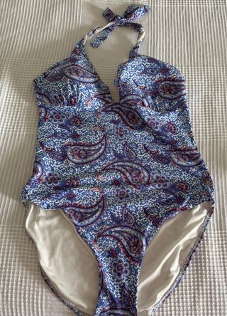 Bañador mujer estampado paisley azul