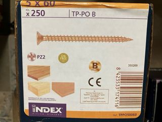Cajas de 250 tirafondos 5x60