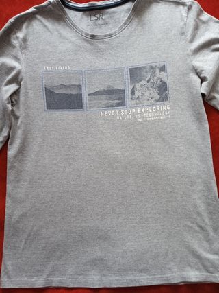 Camiseta LSN gris talla M