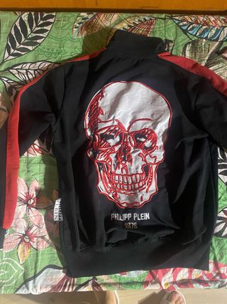 Tuta Philipp Plein nera e rossa