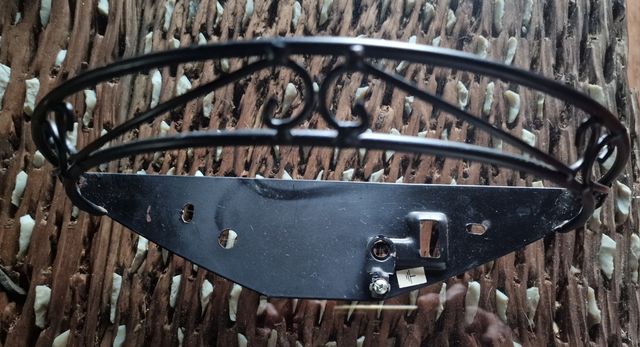 Aplique metal y cristal esmerilado negro