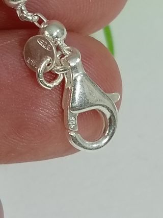 Milagrosa Pulsera Virgen Rosario Cruz Plata 925