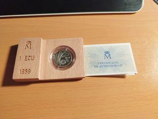 Moneda 1 ECU España 1989 Plata
