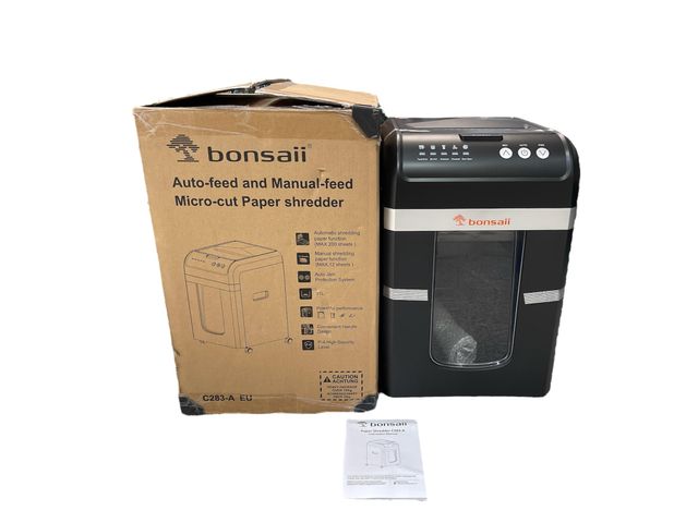 TRITURADORA DE PAPEL BONSAI CON ALIMENTACION AUTOMATICA