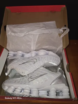 Nike Shox TL 12 Muelles Blanco/Plata