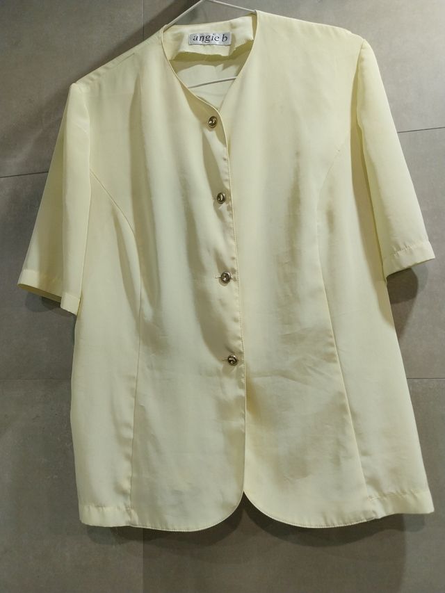 Blusa Angie B Talla Única Amarillo mantequilla