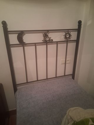 Cabecero forja cama 90 luna bruja sol