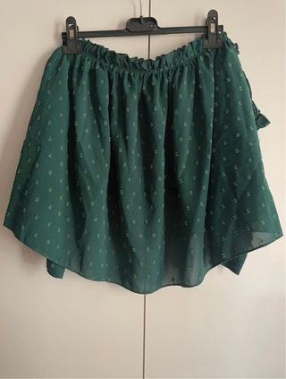 Blusa verde hombros descubiertos
