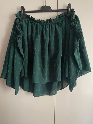 Blusa verde hombros descubiertos