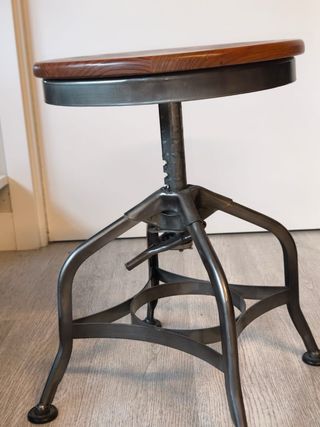 Taburete Industrial Madera y Metal