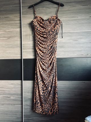 Vestido Zara Animal Print Talla L