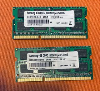 2x Samsung 4GB DDR3 1600MHz RAM