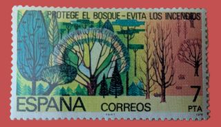Sello España 1978 Protege el Bosque