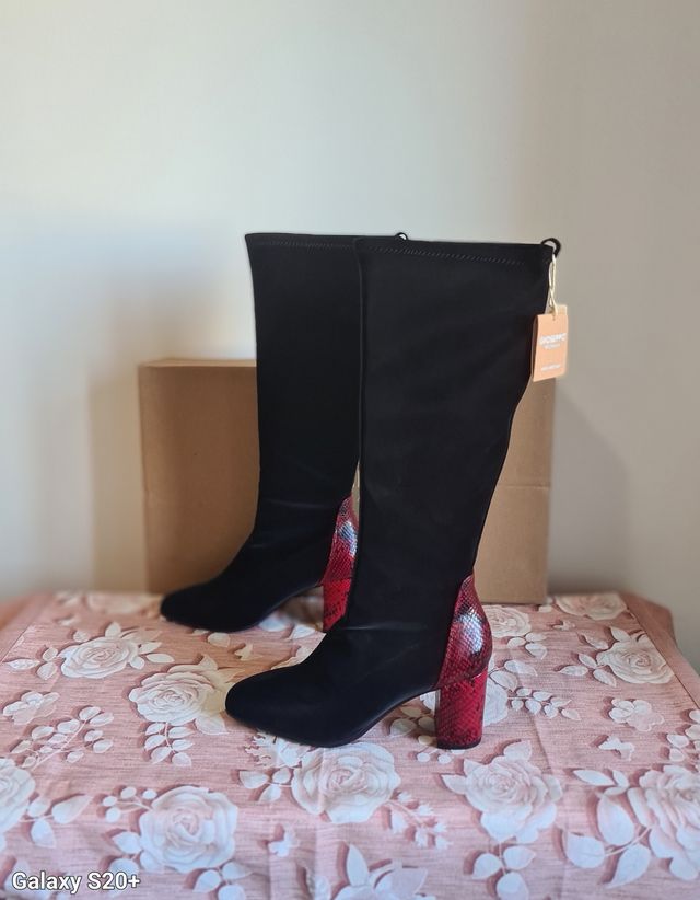 Stivali Gioseppo neri tacco pitone tg.39