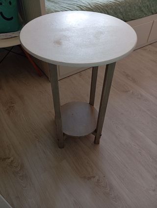 Mesa auxiliar redonda madera