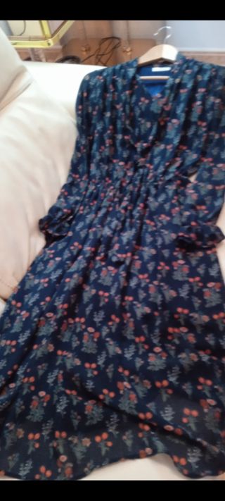 Vestido estampado azulón
