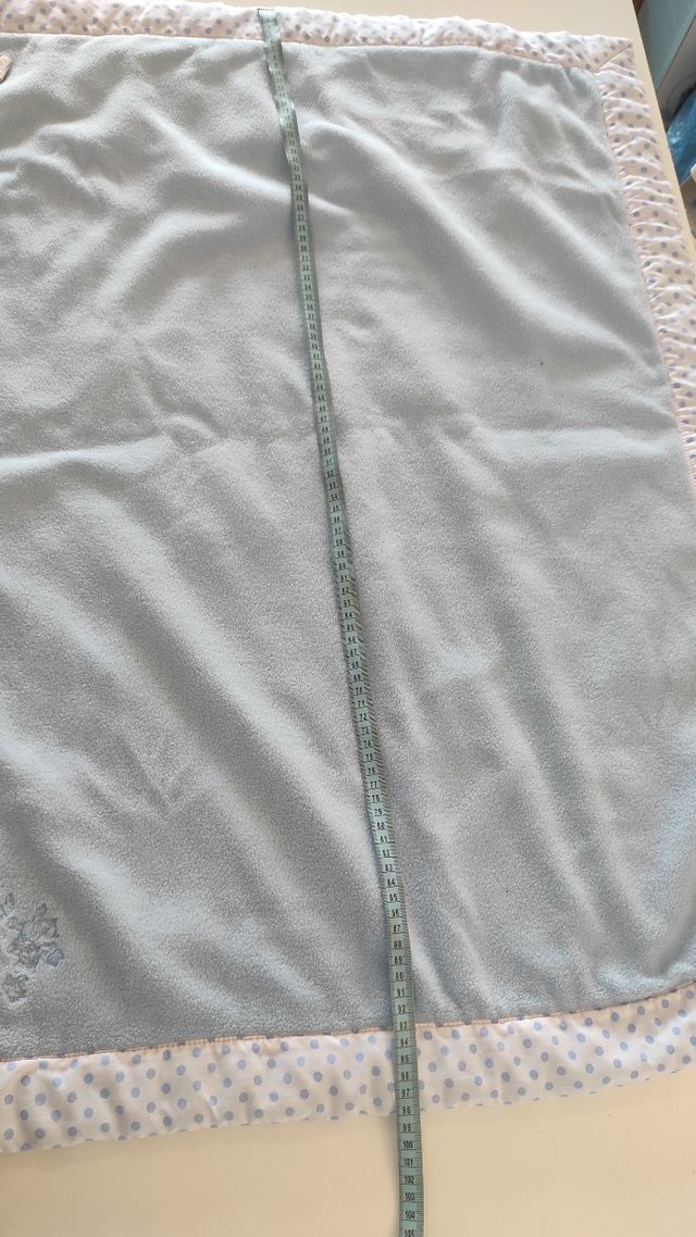 Manta de bebé con patitos y lunares