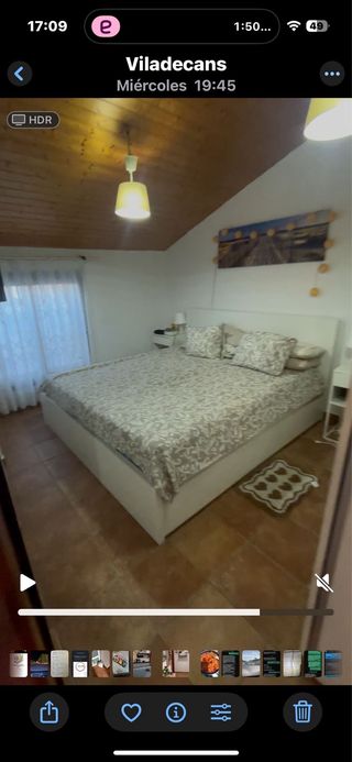 Cama blanca 240x200 cm casi nueva