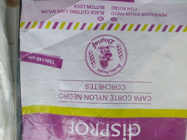 Capa Corte Nylon Negra Disprof + Capas Tinte