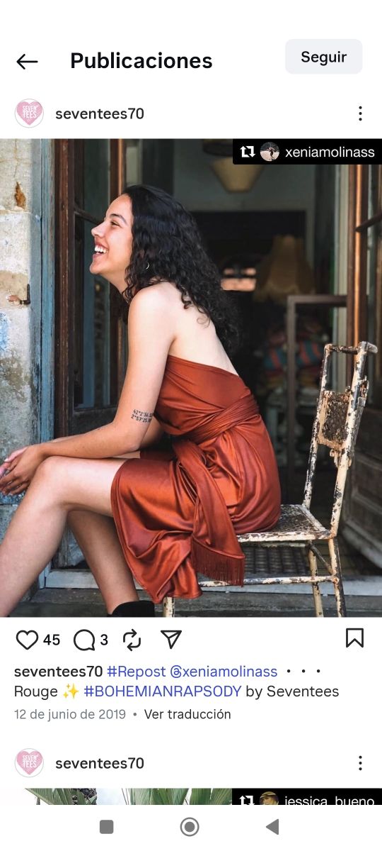 Vestido de fiesta marrón