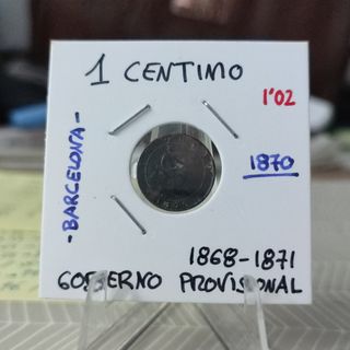 Lote 3 Monedas 1 Céntimo 1870 - España
