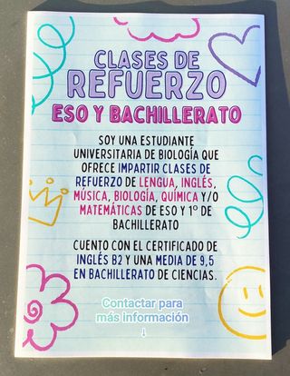 Clases de refuerzo para ESO y Bachillerato