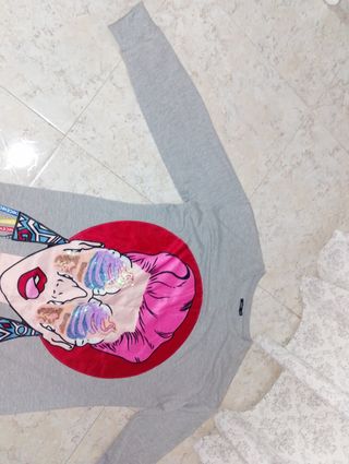 Camiseta larga mujer con estampado