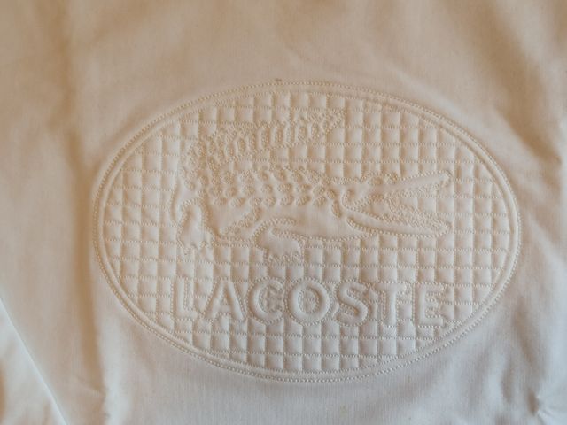 Sudadera Lacoste blanca unisex talla M, nueva