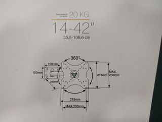  Soporte televisión TV 14-42 con Brazo
