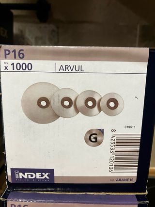 Arandelas con goma Index (1000 por caja)