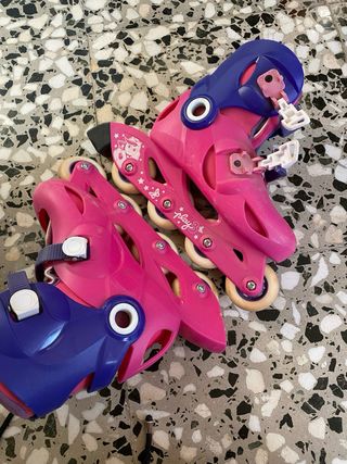 Patines en línea rosas para niña
