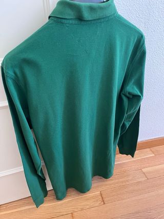 Polo Tommy Hilfiger Manga Larga Verde
