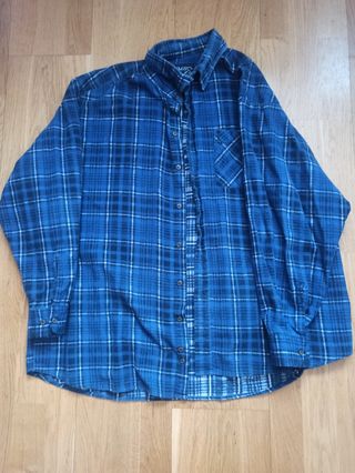 Camisa cuadros vintage azul
