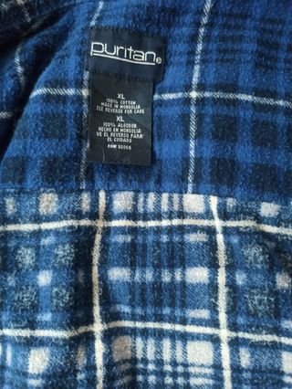 Camisa cuadros vintage azul