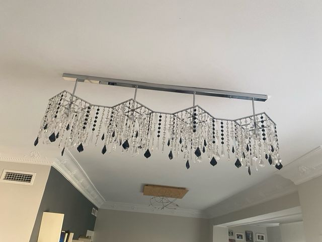 Lámpara de comedor con cristales