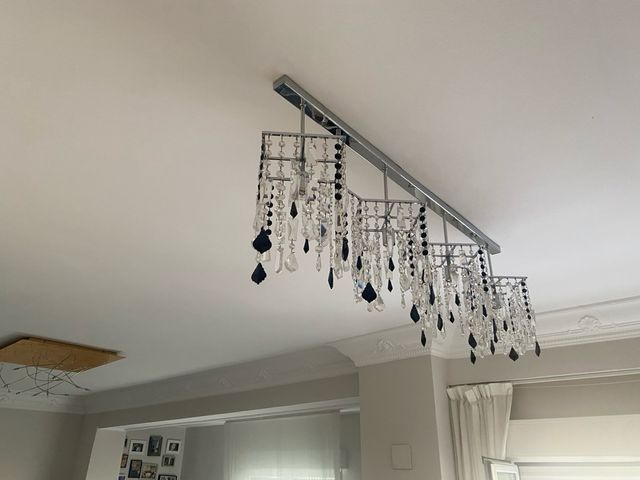 Lámpara de comedor con cristales