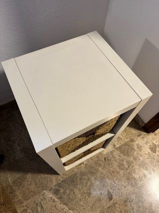 Estantería blanca 2 huecos - Ikea modelo kallax