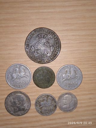 Lote 7 Monedas Antiguas España